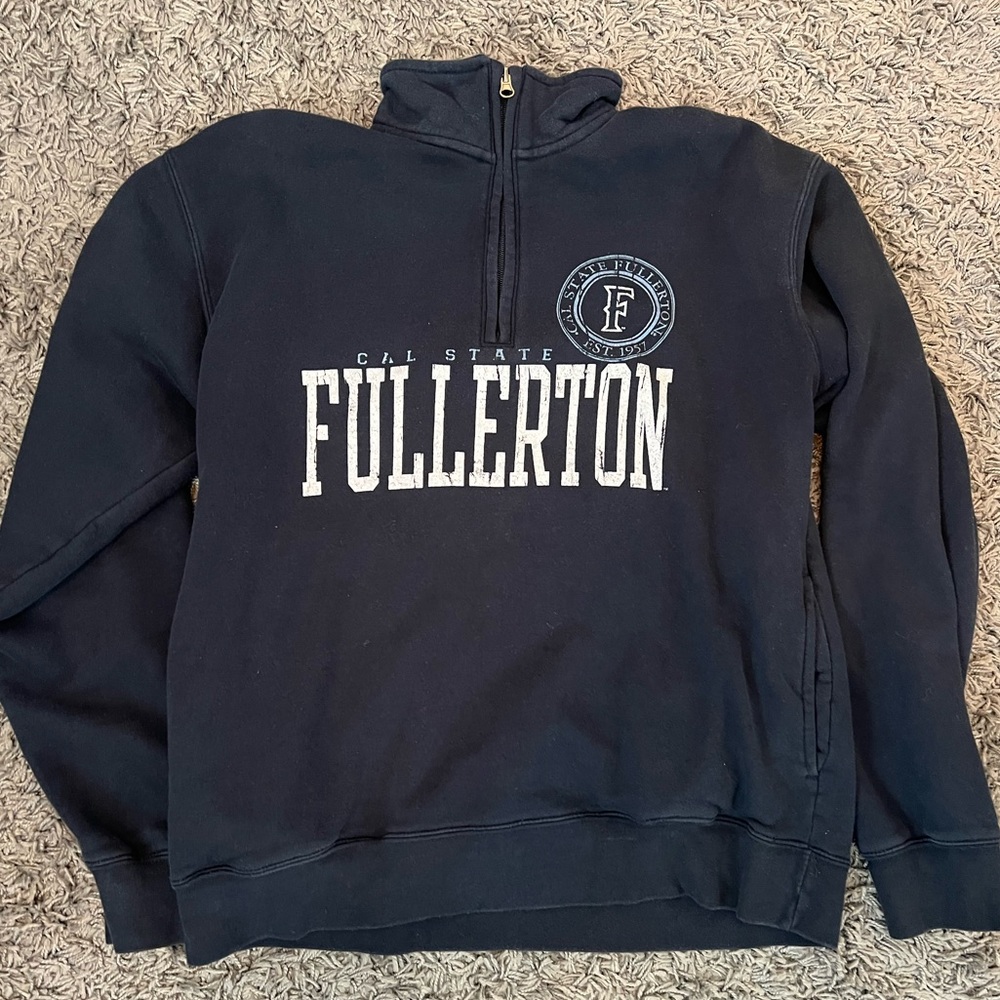 Men’s Cal State Fullerton Navy Quarter zip